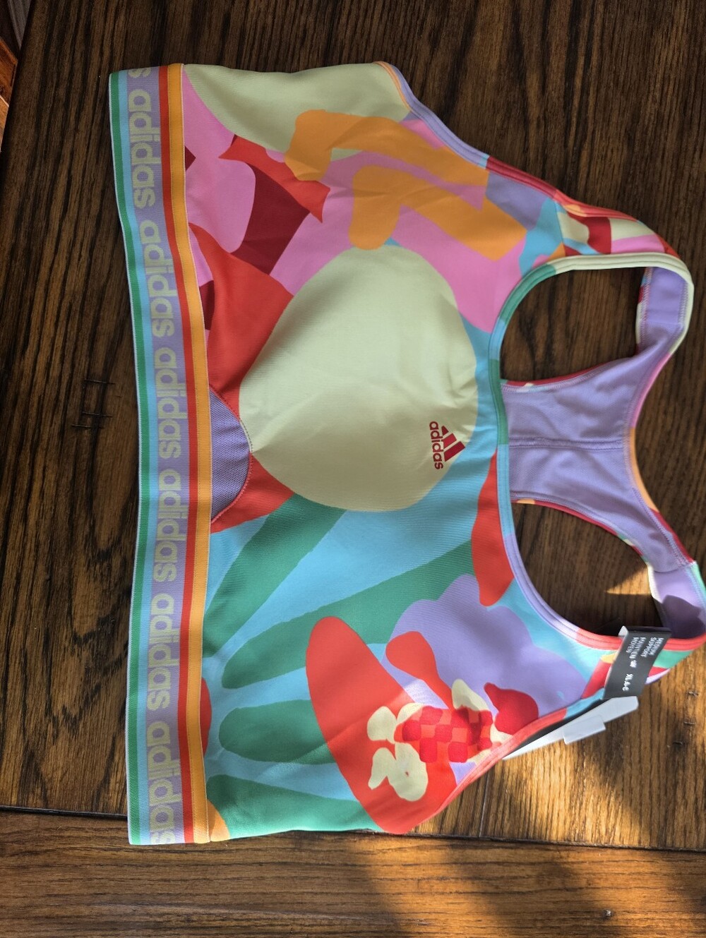 NWT adidas farm rio multicolor racerback sports bra